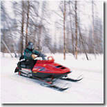 Hundred of miles of snowmobile trails are available from you doorstep