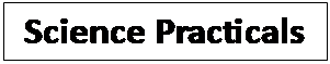 Text Box: Science Practicals
