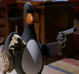 The villanous penguin from Wallace and Gromit