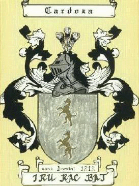 Cardoza Coat Of Arms 1212 AD