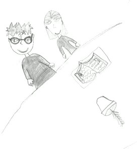 My drawing of Harry and Hermione