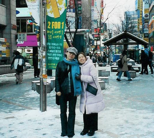 HaeJun and Me on JongRo Street