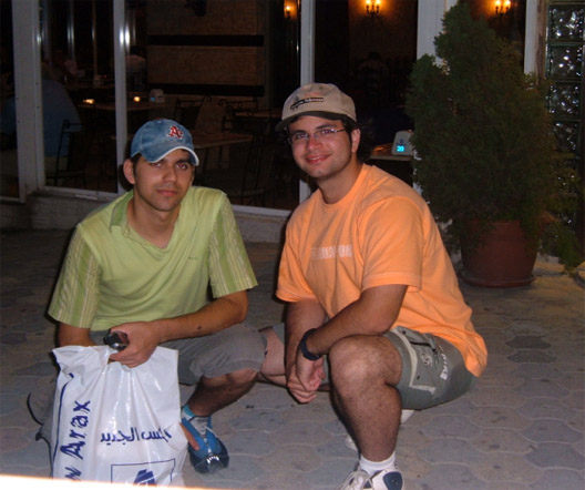 Ali on the left and me on the right
