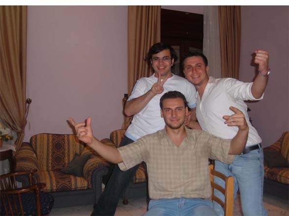 Me on the left, Abod in the middle, and Pierre on the right