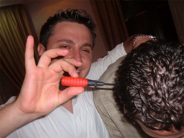 A crazy fixing another crazy.