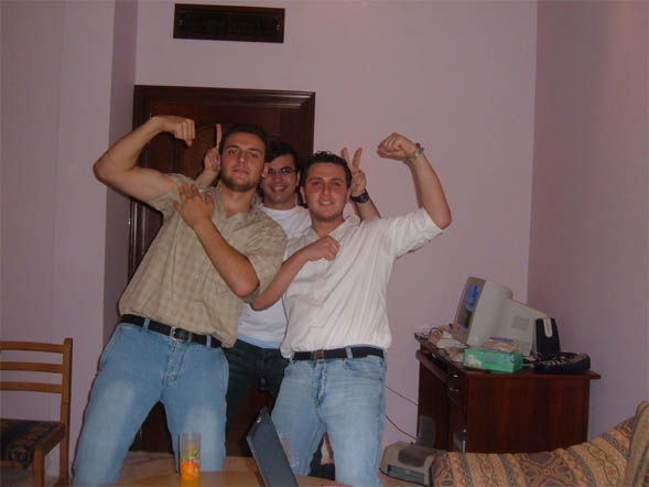 Me in the middle, Pierre on the right, and Abod on the left