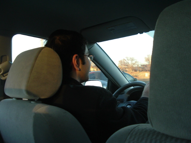 Me inside my car