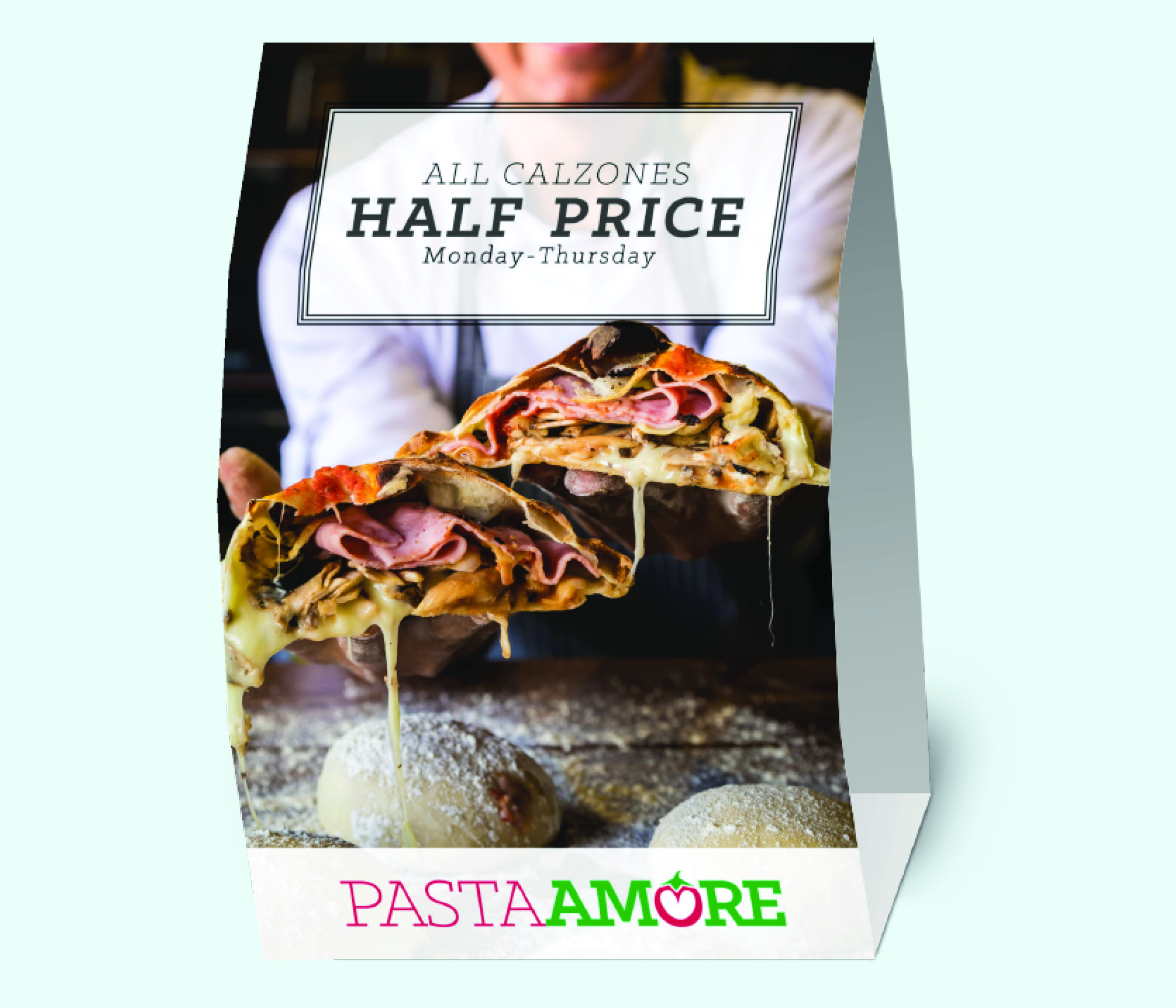 pasta amore table tent