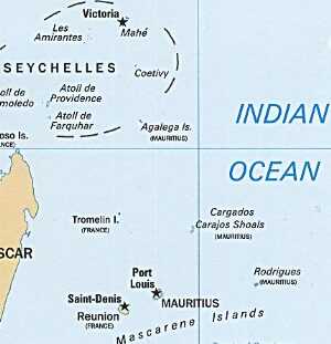 Indian Ocean map