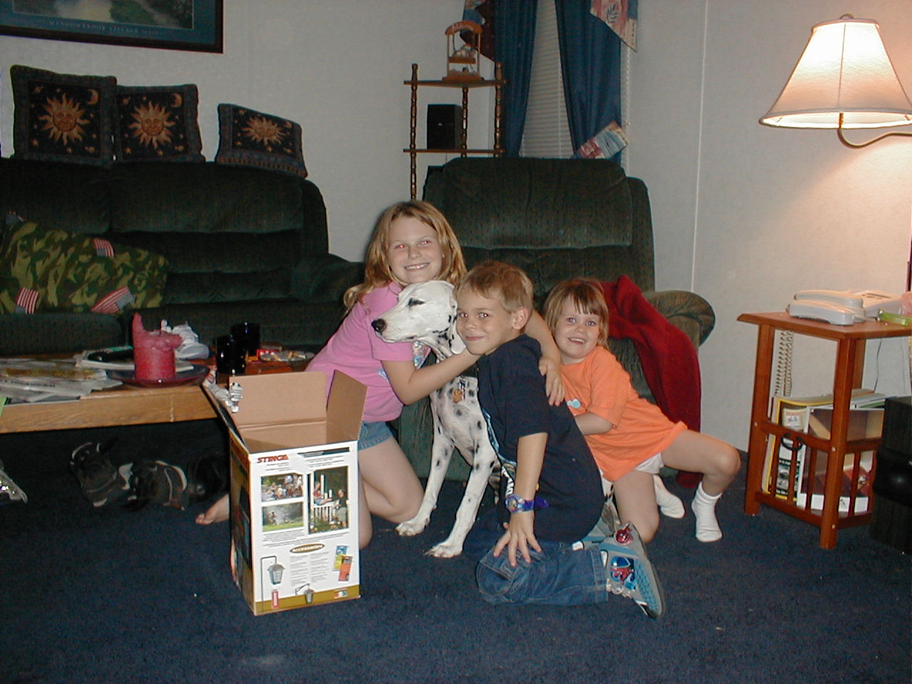 Frannie getting loved on by the Kiddos!