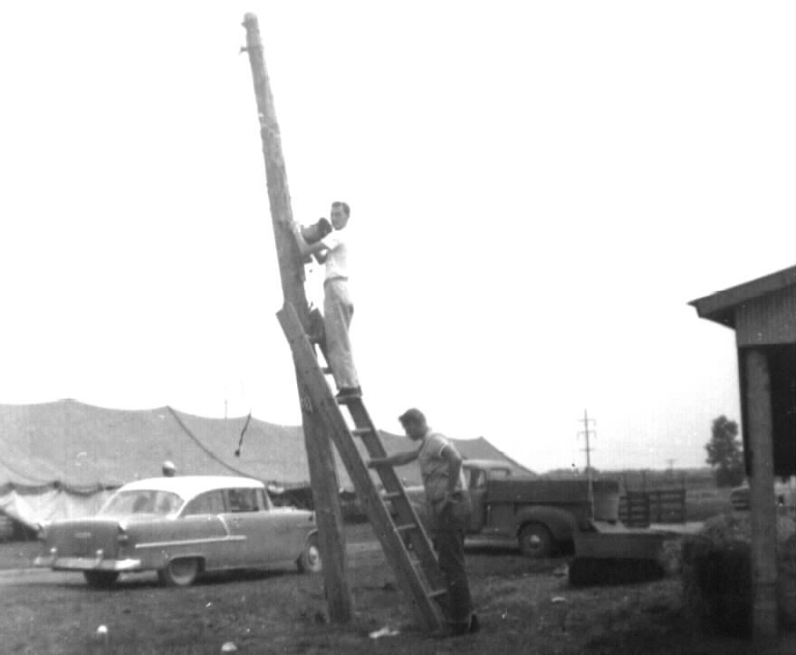 Notice the old Chevy in the background.