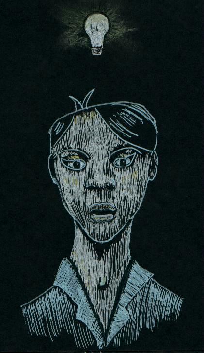 LIGHTBULB/ gel pen, marker