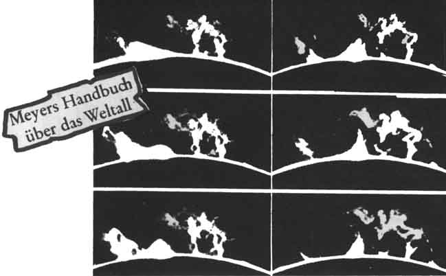 eine Aufnahme der Tuberanzen der Sonnenoberfl�che
