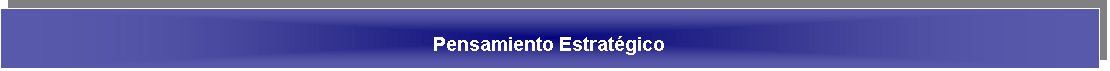 Cuadro de texto: Pensamiento Estrat�gico
