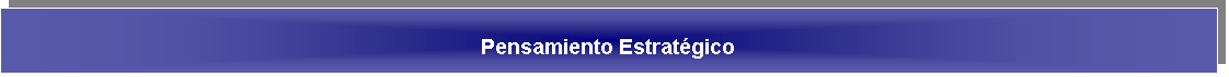Cuadro de texto: Pensamiento Estrat�gico

