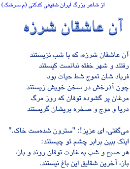 A Poem by M. Srashk