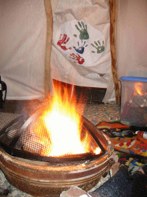 Cool nights by the teepee fire ... Spring 2007