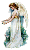 Angel with flowers