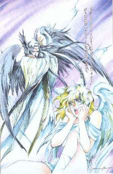 Lucifer siendo castigado por Dios