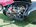 Flamming VW Karman Ghia engine.