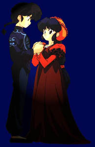Look!  The spotlight's on Ranma and Akane!