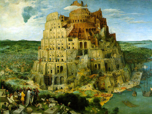 La Turo de Babelo laux Bruegel, 1563
