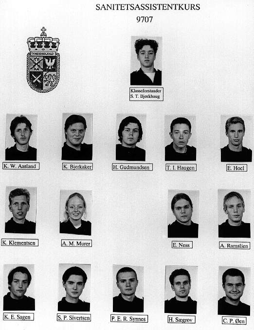 Sanitetsassistentkull 07 ved KNM Tordenskiold H�sten 1997
