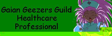 Shirtless Cabana Bunny Nurse and official cook at the Gaiain Geezers Guild