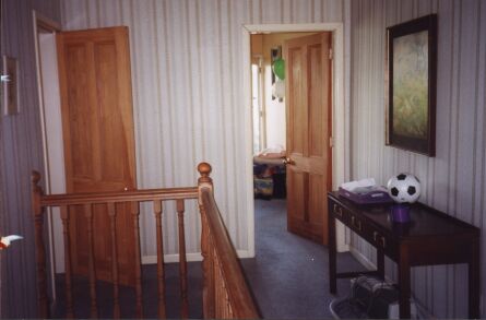Front entrance, stairs leading to the bottom lounge