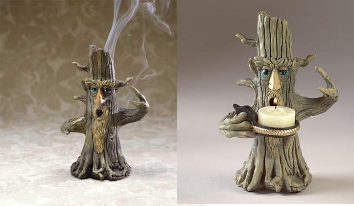 Tree Men Incense Holder and Candle Holder Set SEE HERE