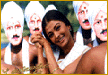 Aishwarya with masked people