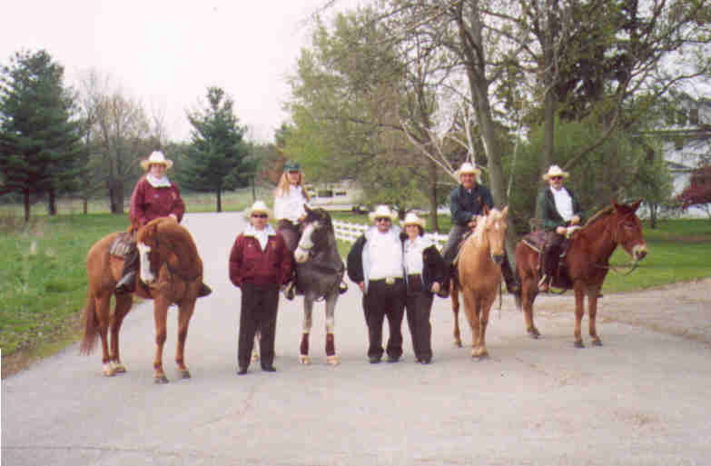 Rangers gather after a parking detail at Leroy Oaks Forest Preserve