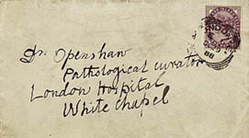 envelope to  DR TH Openshaw