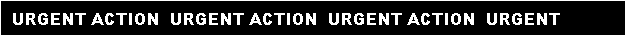 Text Box: URGENT ACTION * URGENT ACTION * URGENT ACTION * URGENT ACTION

