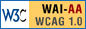 Icono de conformidad con el Nivel Doble-A, de las Directrices de Accesibilidad para el Contenido Web 1.0 del W3C-WAI