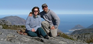 Karen and Marc atop Table Mountain.   CLICK HERE TO SEE THE LARGER VERSION OF THIS PHOTO