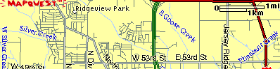 Davenport Iowa USA Area Map NORTH