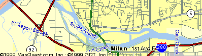 Davenport Iowa USA Area Map SOUTH