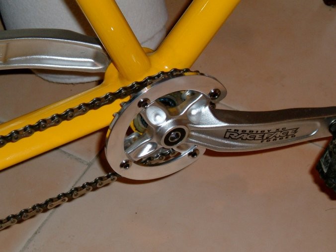 Home made polished aluminium bash guard (click for next)