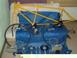All the parts ready apart from the spokes, eventually got them from Germany on Christmas eve (85.6 kilobytes)