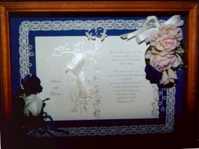 freamed wedding invitation