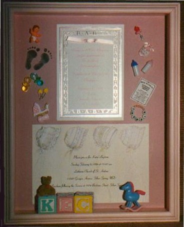 framed baby announcement