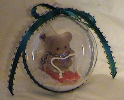 Bear on sled in bubble