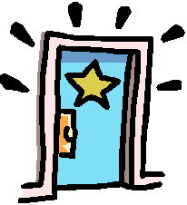 A picture of a dressing room door