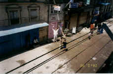 Freak Street during the Holi festival (see next picture)