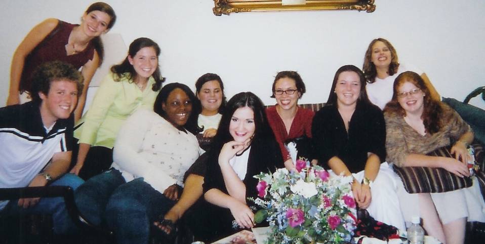 my opera singing buds at opera camp..im the gimp with the crazy smile and black glasses