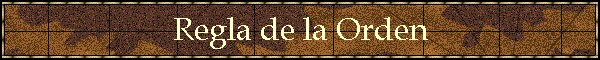 Regla de la Orden