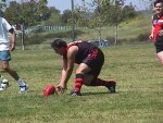 1999 CAFL action - yours truly attempting a pickup 