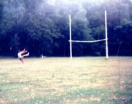 Circa 1984 - Displaying my goal-kicking ability at Ilion's 5th Avenue Field aka "Victoria Park"