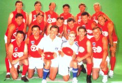 Publicity shot of the Seven Network's footy coverage team 